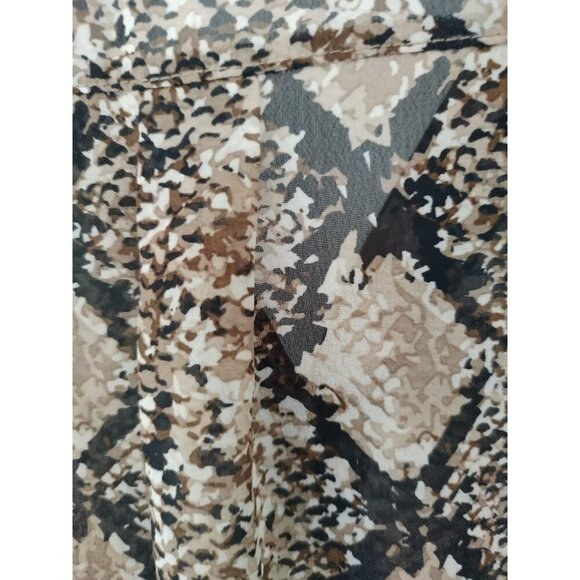 Mix & Co. Women's Snakeskin Print Button Down Polyester Blouse, Size 3X - Picture 6 of 9